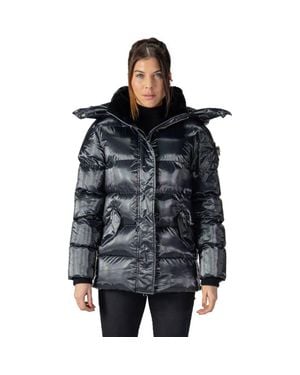 Woodpecker Bumnester 3/4 Length Quilted Coat - Black