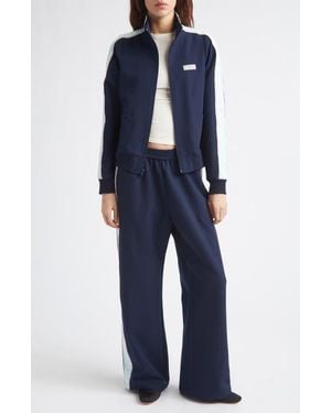 Sandy Liang Lia Side Stripe Jacket - Blue