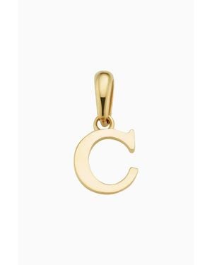 Oradina 14K My Letter Initial Pendant Charm - Metallic