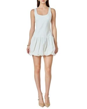 Endless Rose Bubble Hem Sleeveless Minidress - White