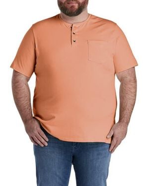 Harbor Bay by DXL Slub Henley Shirt - Blue