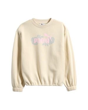 PUMA Kids' Lace Pack Graphic Sweatshirt - Natural