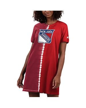 Starter New York Rangers Ace Tie-Dye Sneaker Dress - Red