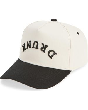 KenzKustomz Drunk Canvas Snapback Baseball Cap - Black
