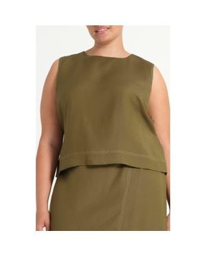Estelle Sonnet Tie Back Sleeveless Top - Green