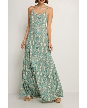 Lascana Crossed Strap Maxi Dress - Blue