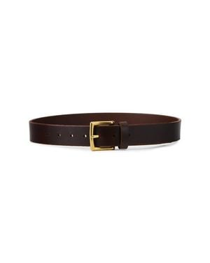 EZRA ARTHUR Essential American Made Leather Belt - Brown