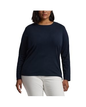 Ralph Lauren Long Sleeve Stretch Cotton Tee - Blue