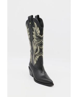Stivali New York Dramen Western Cowboy Boots - Black
