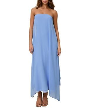 Solid & Striped The Indira Strapless Maxi Dress - Blue