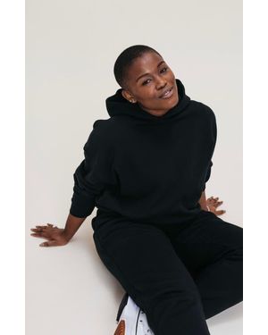 Ocio Organic Cotton Teddy Oversized Hoodie - Black