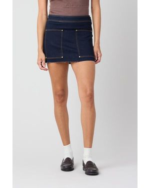 TT Studios Danielle Low-Rise Mini Skirt - Blue