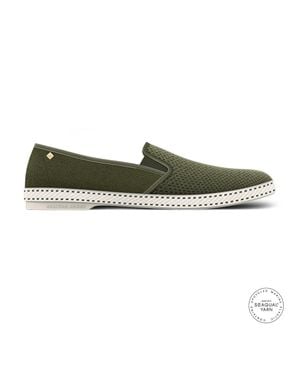 Rivieras Classic Canvas & Mesh Slip-On Loafer - Green