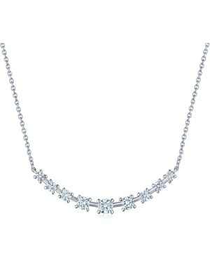 Kwiat Starry Night Curved Bar Diamond Necklace - Metallic