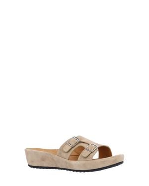 L'amour Des Pieds Careena Wedge Slide Sandal - Brown