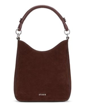 STAUD Mel Suede Shoulder Bag - Brown