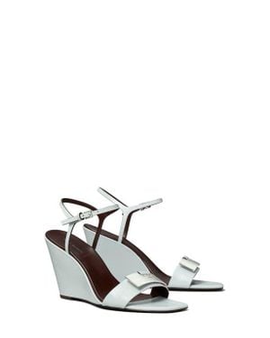 Tory Burch Gigi Ankle Strap Wedge Sandal - White