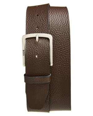 BOSS Jor Leather Belt - Brown