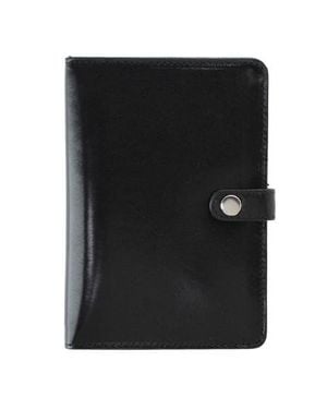 Trafalgar Zaiden Italian Cortina Leather Snap Closure Passport Wallet - Black