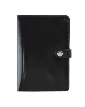Trafalgar Zaiden Italian Cortina Leather Snap Closure Passport Wallet - Black