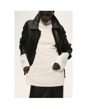 H&M Merino Wool Turtleneck Sweater - White