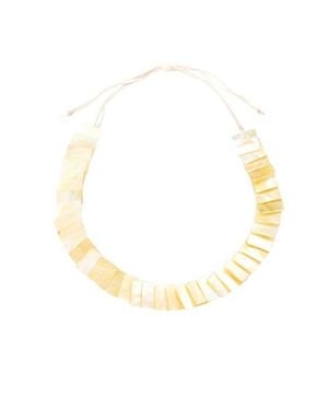 LIKHÂ Playa Square Tiles Mother-Of-Pearl Necklace - White