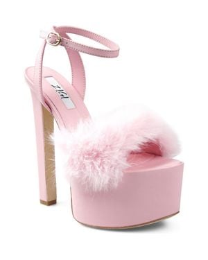 Zigi Travvy Faux Fur Platform Sandal - Pink