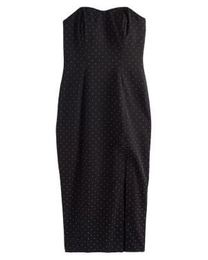 Next Hotfix Diamanté Strapless Midi Dress - Black