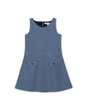 Hope & Henry Kids' Organic V-Neck Sweater - Blue
