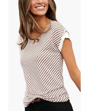 Lascana Rounded Neckline Top - White