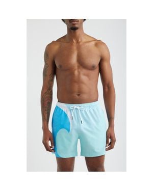 MAVRANS '90S Wave Swim Trunks - Blue