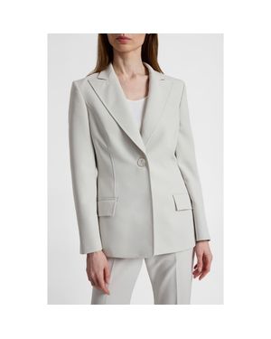 Santorelli Jess Crepe Single Button Jacket - Gray