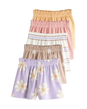 Next 5-Pack Stretch Cotton Frill Hem Shorts - White