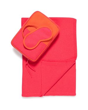 Sofiacashmere Sophia Cashmere Colorblock Travel Set - Red