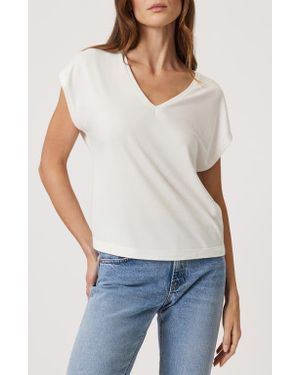 Mavi Dolman Sleeve V-Neck Top - White