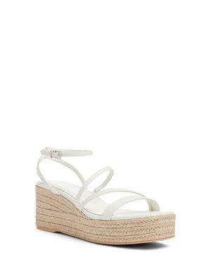 BP. Coco Espadrille Ankle Strap Platform Wedge Sandal - White