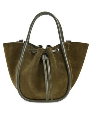 Proenza Schouler Small Ruched Leather Tote - Green