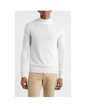 Aurélien Cashwool Mock Neck Sweater - White