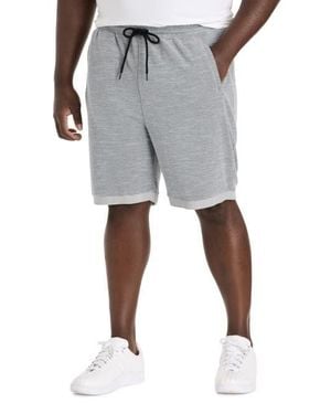 Society of One by DXL Big & Tall Textured Shorts - Gray