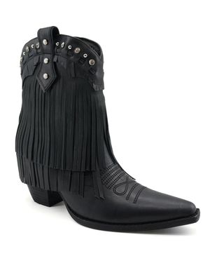 Zigi Finlandia Fringe Western Boot - Black