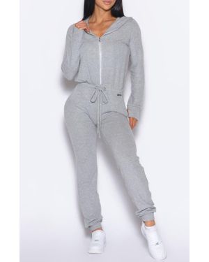 Bombshell Sportswear Flirty Jumpsuit - Gray