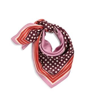 Echo Dotty Silk Bandana - Pink