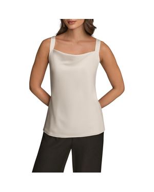 Donna Karan Cowl Neck Camisole - White