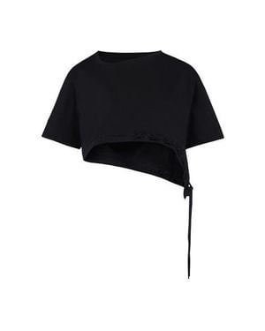 Pcfg Pure Cotton Free Heaven Crop String Tshirt - Black
