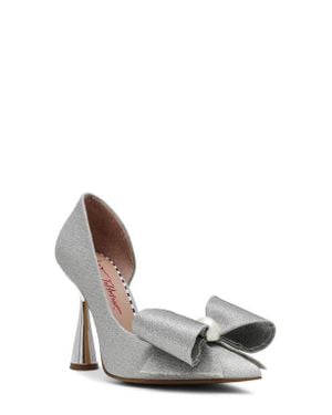 Betsey Johnson Kyliee Half D'Orsay Pointed Toe Pump - White