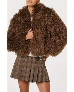 Astr Kamrath Faux Fur Jacket - Brown