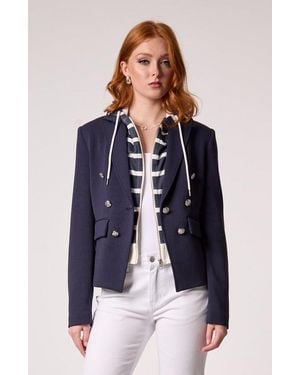 Blue Revival Kasey Hooded Blazer - Blue