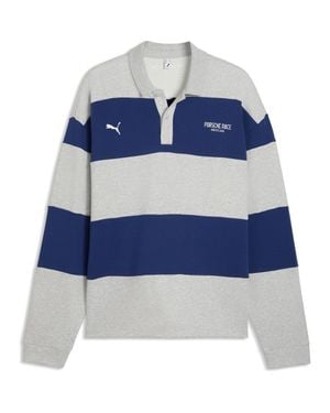 PUMA Lifestyle Crew Oversize Cotton Blend Polo - Blue