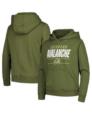 Levelwear Youth Colorado Avalanche Podium Fleece Pullover Hoodie - Green