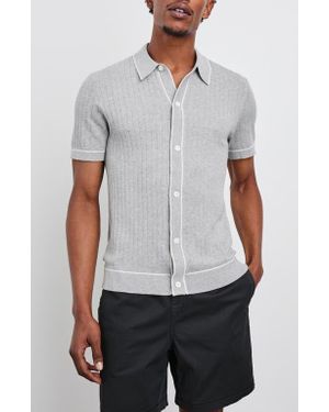 Rails Vernon Knit Button-Up Polo - Gray